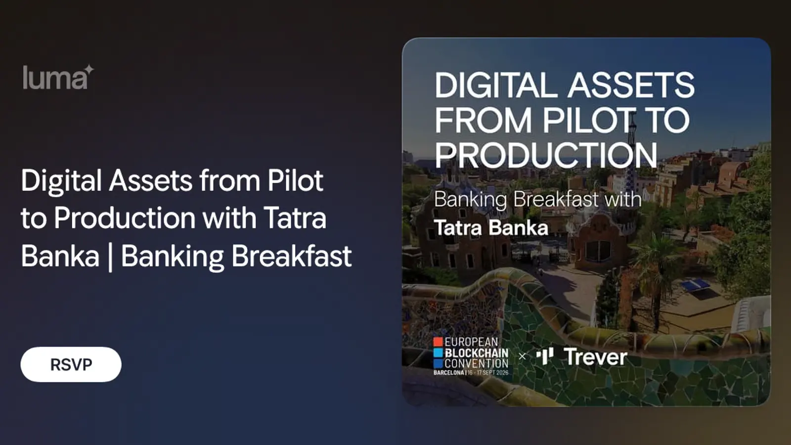 Digital Assets from Pilot to Production with Tatra Banka | Banking Breakfast