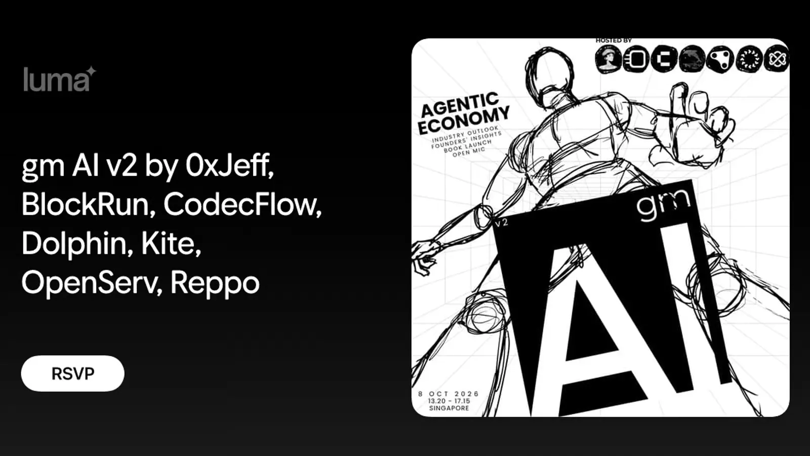 gm AI v2 by 0xJeff, BlockRun, CodecFlow, Dolphin, Kite, OpenServ, Reppo